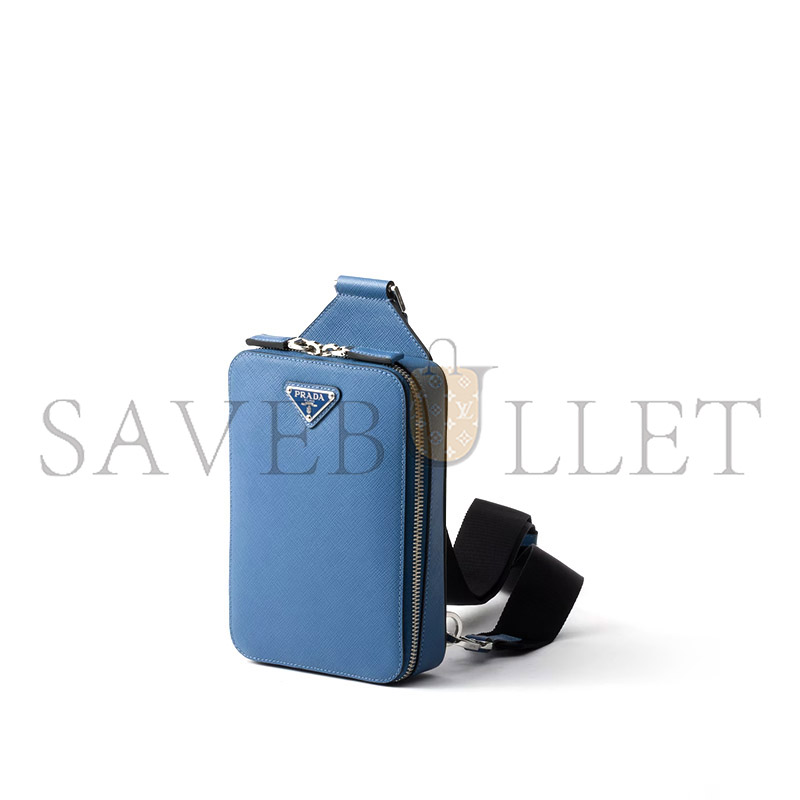Pra*a brique saffiano leather bag 2vz106 (20*14*4cm)